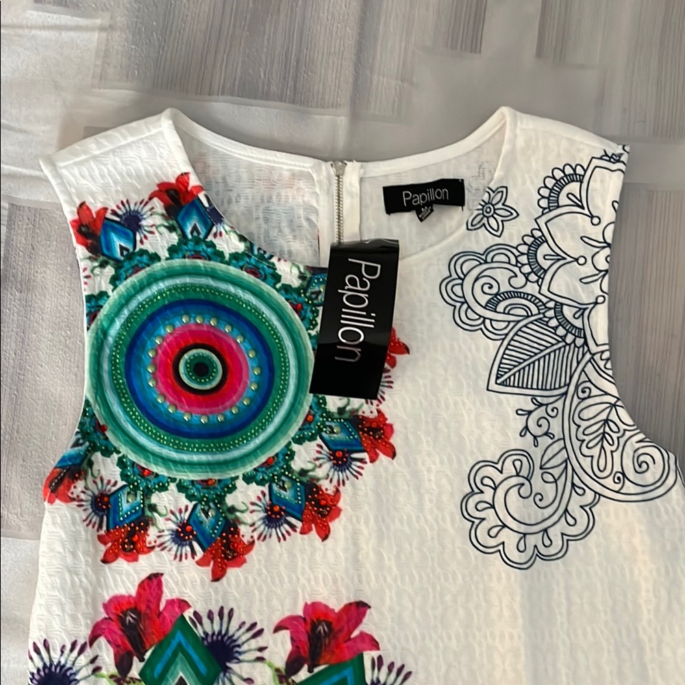 Colorful Patterned Sleeveless Dress